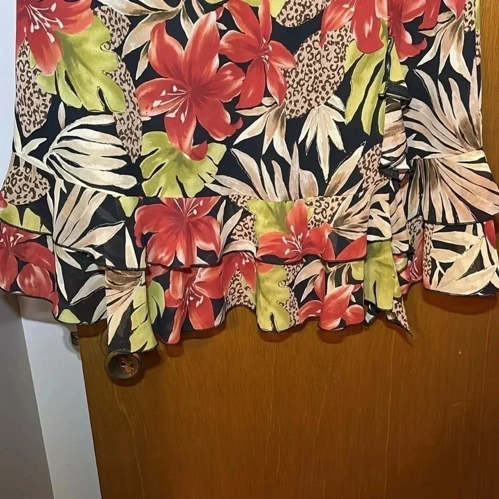 Multiples Fully Lined Floral Skirt Size L